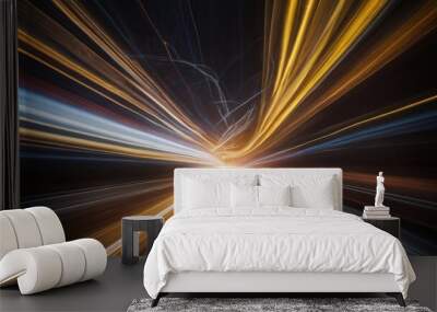 speed motion blur background Ai generated. Wall mural