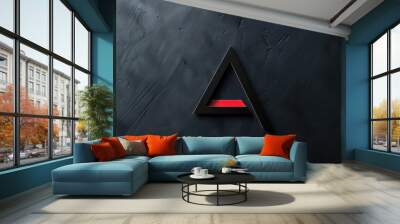 A black and red triangle with the letter A in the middle Wall mural