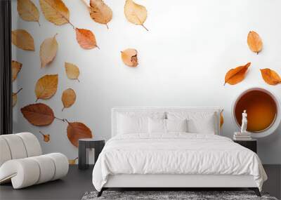 autumn leaves background Wall mural