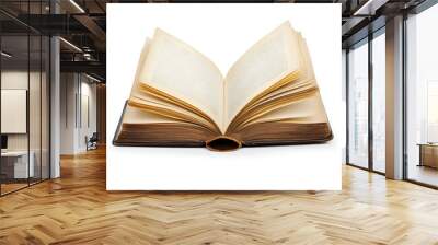 open book isolated on white background Wall mural