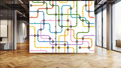 Abstract city transport color scheme. Vector illustration Wall mural