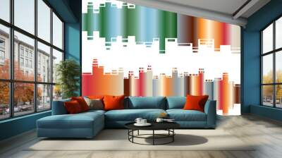 Abstract colorful gradient indicator set. Abstrsct vector backgr Wall mural