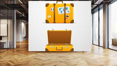 Travel bag vector illustration, Vacation design template Wall mural