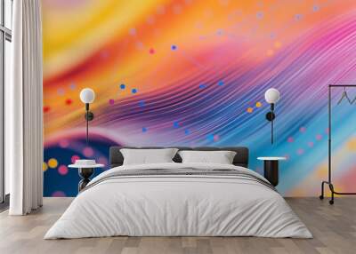 Colorful data frame work Wall mural