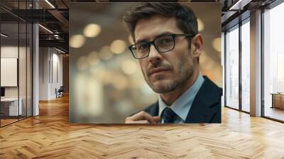 portrait of a businessman Wall mural