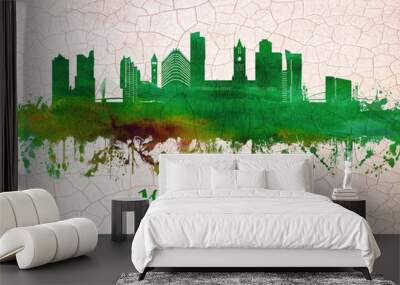 Manchester city England skyline  Wall mural