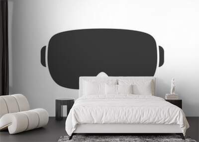 Headset of virtual reality. Vr glasses flat icon. Vr goggles device for computer game. Vector Wall mural