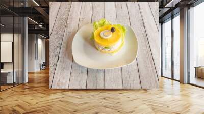 Typical causa limeña from Peru served in a European restaurant Wall mural