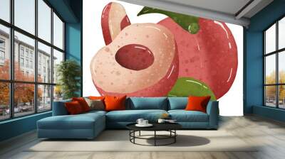 Peach Watercolor Wall mural