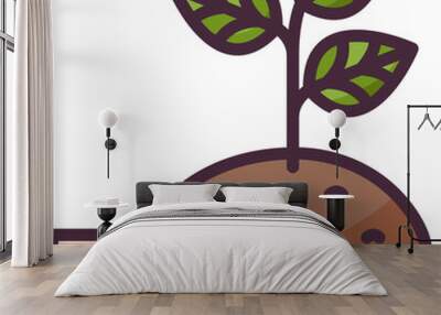 plant line icon Wall mural