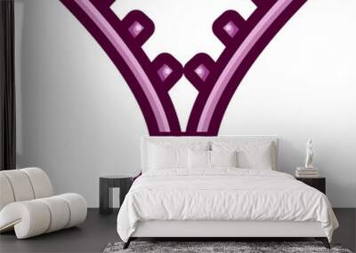 zipper Two Tone icon Wall mural