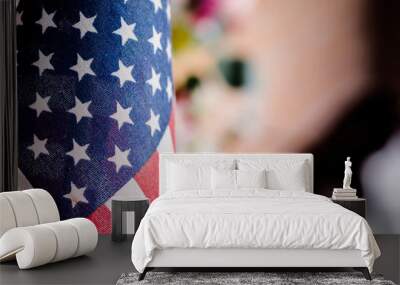 Flag of United States of America, America flag, 4th of July flag Wall mural