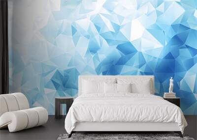 Geometric Triangle Blue Ice Texture Abstract Background Wall mural