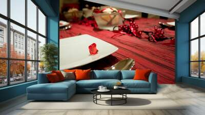 Christmas table decoration Wall mural