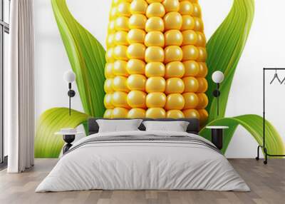 3d style corn cob isolated on transparent background. png Wall mural