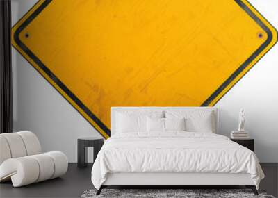 Blank yellow sign Wall mural