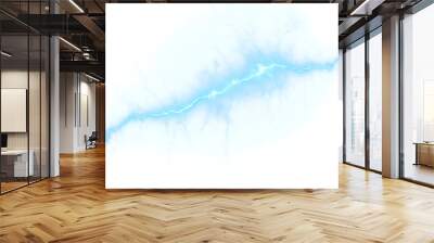 Glowing lightning bolt isolated on transparent background. PNG Wall mural