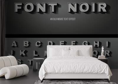 Vintage movie or retro cinema text effect Wall mural