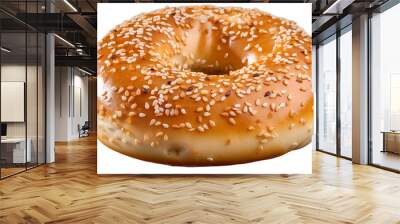 A bagel with a transparent background. Wall mural