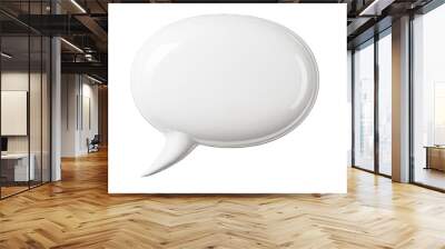 3d render of a cloud in shape of the speech bubble cut out with no background Wall mural