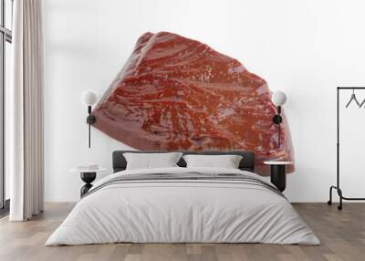 Beef liver, fresh meat, beef, raw meat on white background, isolated Wall mural