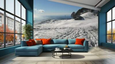 Paesaggio alpino innevato Wall mural