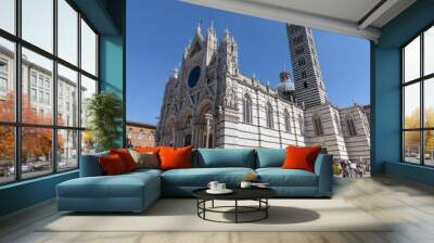 Panoramic view of exterior of Siena Cathedral (Duomo di Siena) Wall mural