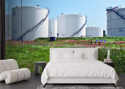 Big white industrial tank Wall mural