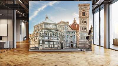 Duomo Square, Cathedral of Santa Maria del Fiore, Giotto's Bell Tower, Baptistery of San Giovanni Wall mural