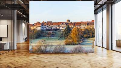 old medieval town wall build of half timbred houses in Idstein W Wall mural