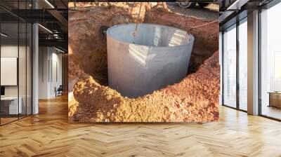 sewer pit at a construction site Wall mural