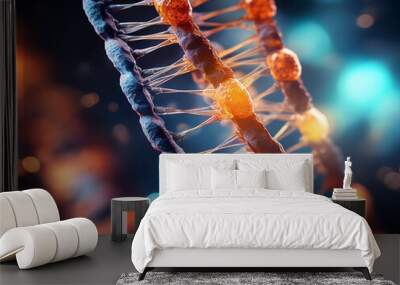 3D image of DNA structure Wall mural