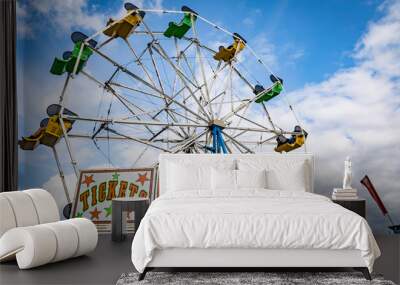 Main Ferris wheel at the Tanana Valley State Fair in Fairbanks, Alaska Wall mural