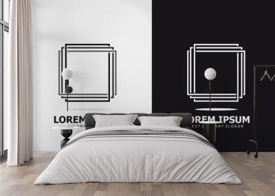 square triple logo Wall mural