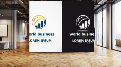 world business logo Wall mural