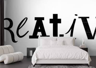 CREATIVE Custom Lettering Icon Wall mural