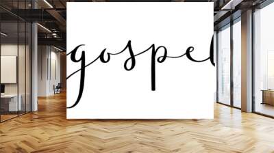 gospel vector brush calligraphy banner with swashes Wall mural