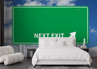 ROAD SIGN TEMPLATE (signpost notice board traffic blank) Wall mural