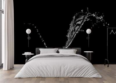 Water Splash On  Black background Wall mural