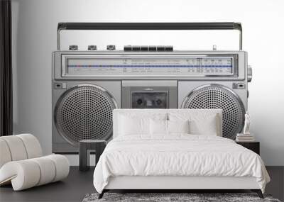 Vintage boombox portable stereo isolated with transparent background. Wall mural