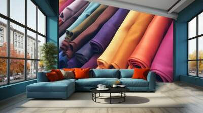 Vibrant fabric of clothes Wall mural