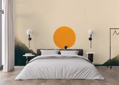 Abstract minimalist illustration Wall mural