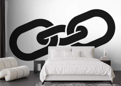 Chain link black silhouette vector illustration Wall mural