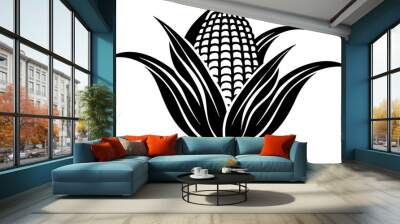 Corn silhouette icon isolated Vector illustration	
 Wall mural