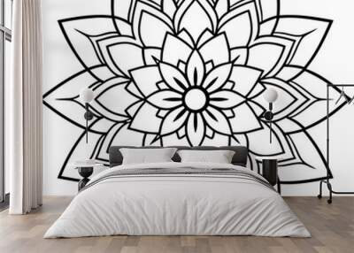 floral mandala design ornamental decorative element Wall mural