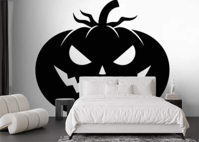 

Halloween pumpkin icon, halloween pumpkin silhouette vector Wall mural