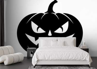 

Halloween pumpkin icon, halloween pumpkin silhouette vector Wall mural