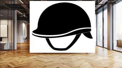 Helmet silhouette vector, military helmet silhouette vector illustration
 Wall mural