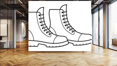 
Soldier Army Combat Boots Silhouette Vector, Combat Boot Silhouette

 Wall mural