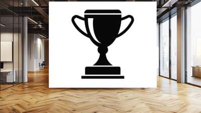 Trophy cup icon, victory cup vector, trophy silhouette Wall mural